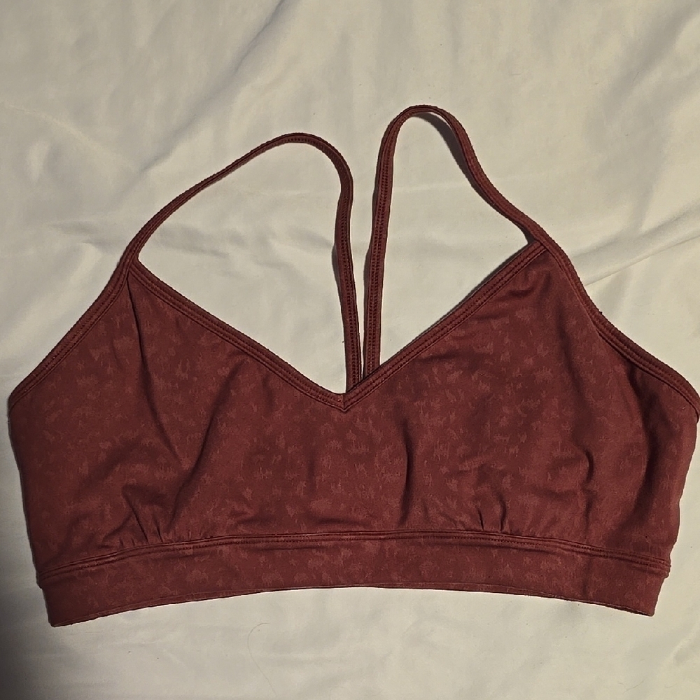 Another Love Red Sports Bra with Adjustable Straps and V-Neck L